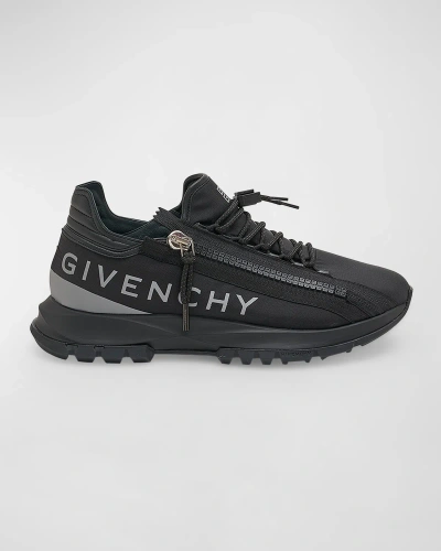 Givenchy Men's Spectre Side-zip Logo Runner Sneakers In Black