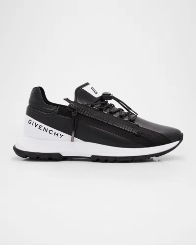 Givenchy Men's Spectre Synthetic Leather Sneakers In Black White