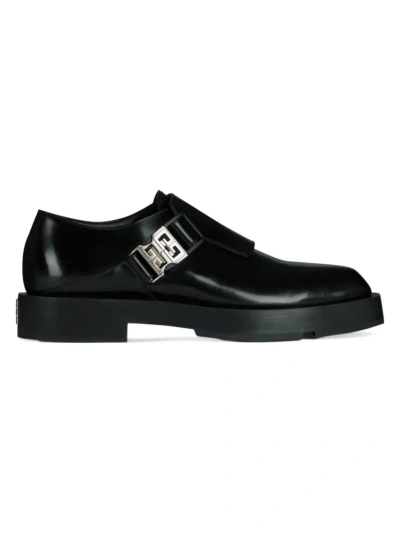 Givenchy Squared Derbies In Leather With 4g Buckle In Black