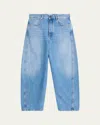 Givenchy Couture Seam Trousers Contrast Stitching Design In Blue