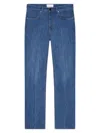 Givenchy Straight Fit Shadow Washed Jeans With Crease Effect In Blue