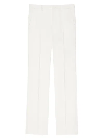 Givenchy Men's Straight Leg Tailored Trousers In Wool And Mohair In White