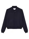 Givenchy Wool-blend Stripe Bomber Jacket In Blue