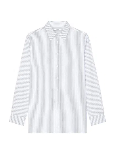 Givenchy Striped Shirt In Poplin With Photographic Negative In White
