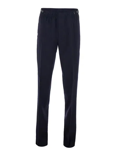 Givenchy Men's Striped Tech Fabric Pants With Elasticated Waist And Adjustable Buckles In Black