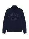 Givenchy Dark Navy Blue Cotton Pullover In Blue