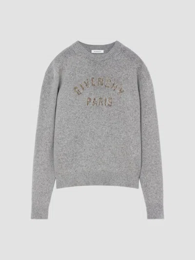 Givenchy Men's Sweater In Wool And Cashmere With Sequins In Gray