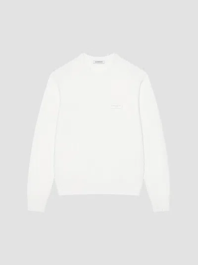 Givenchy Men's Sweater In Wool With Gros Grain Details In Ivory
