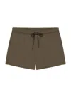 Givenchy Men's Swim Shorts With Paris Embroidery In Brown