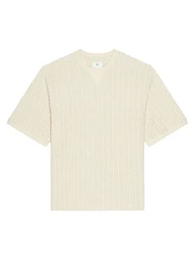 Givenchy Men's T-shirt In 4g Cotton Towelling In Ivory