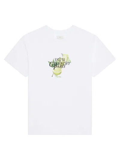Givenchy Men's T-shirt In Cotton With Lemons Print In White
