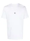 Givenchy T-shirt Slim En Coton Brodé 4g In White