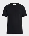 Givenchy Black Crewneck T-shirt With Logo Patch On The Front In Cotton Man In Black