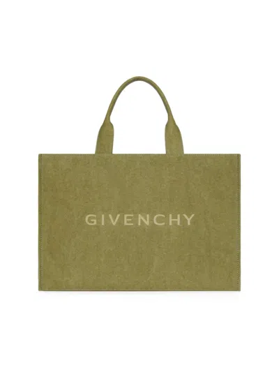 Givenchy Men's Tote Bag In Canvas In Green