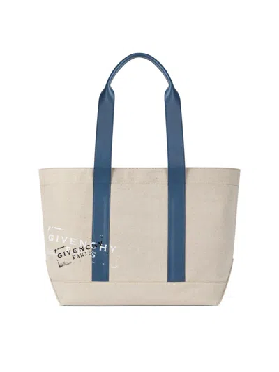 Givenchy Sand Canvas Shopping Bag In Neutral