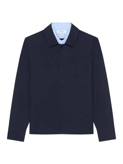 Givenchy Trompe-l'ail Layered Shirt In Wool In Black