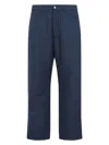 Givenchy Tailored Cotton Blend Trousers In Greyblue