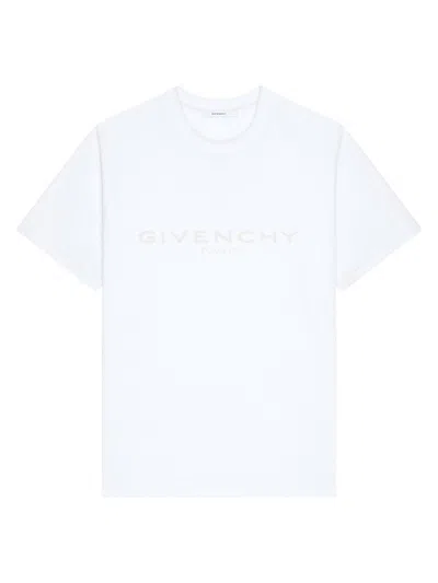 GIVENCHY MEN'S T-SHIRT IN COTTON AND SILK WITH PARIS JACQUARD