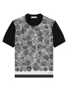 Givenchy T-shirt En Coton Imprimé Fleurs In Black