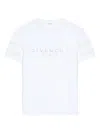 Givenchy Men's T-shirt In Cotton Knit With Paris Jacquard In White