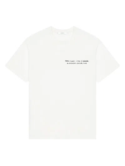 Givenchy T-shirt In Cotton With Archives Print In White