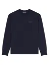 Givenchy Basic Cotton Crewneck Sweatshirt In Blue