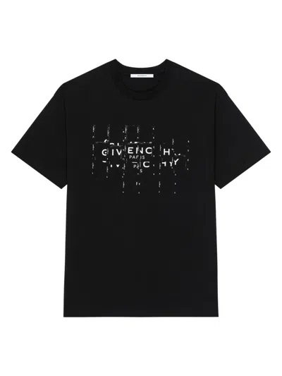 Givenchy T-shirt In Cotton With Photographic Negative Print In Black