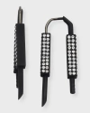 GIVENCHY MEN'S U LOCK EARRINGS WITH CRYSTALS