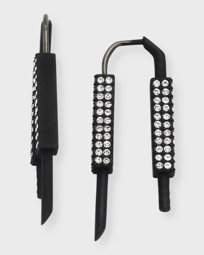 Givenchy Men's U Lock Earrings With Crystals In Black