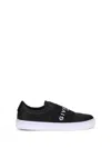 Givenchy Calfskin Leather Sneakers With Printed Logo And Contrasting Sole In Black