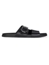 GIVENCHY MEN'S VOYOU FLAT SANDALS IN GRAINED LEATHER