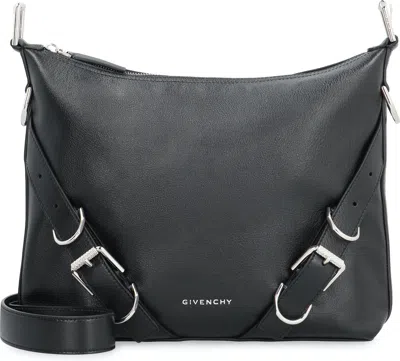 Givenchy Men's Voyou Leather Crossbody Bag In Black