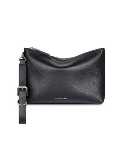 Givenchy Men's Voyou Pouch In Grained Leather In Black