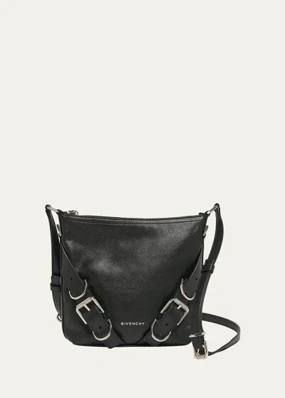 Givenchy Men's Voyou Small Leather Crossbody Bag In Black