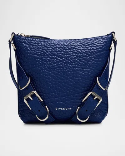 Givenchy Men's Voyou Small Leather Crossbody Bag In Saphir Blue