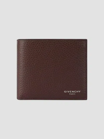 Givenchy Men's Wallet In Grained Leather In Chocolate