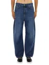 Givenchy Men Washed Out Denim Jeans In Blue
