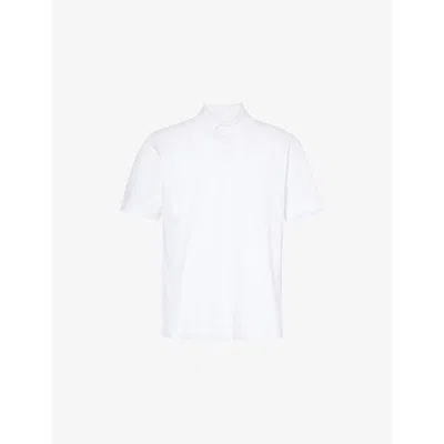 Givenchy Men's White 4g Logo-embroidered Cotton-piqué Polo Shirt