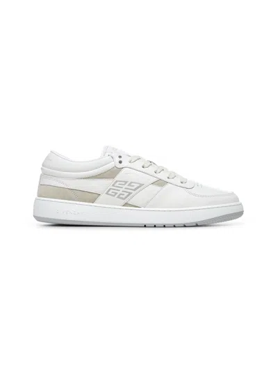 Givenchy Men White Leather G Move Sneakers In Multi