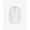 GIVENCHY GIVENCHY MEN'S WHITE SHAWL-LAPEL REGULAR-FIT WOOL-BLEND JACKET
