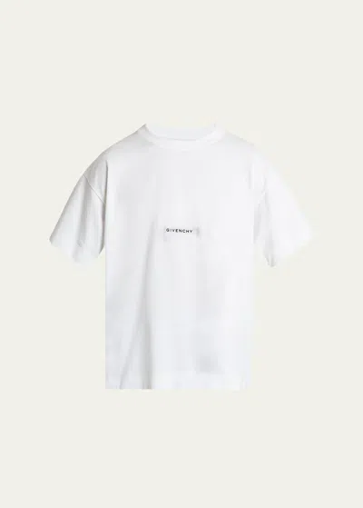 Givenchy Men's Wing Logo Short-sleeve Cotton T-shirt In White
