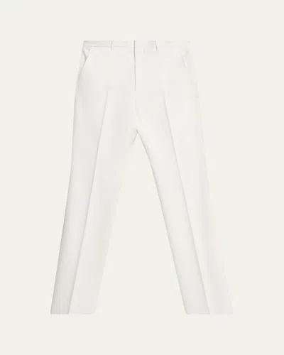 Givenchy Men's Wool And Mohair Straight-leg Tailored Trousers In White