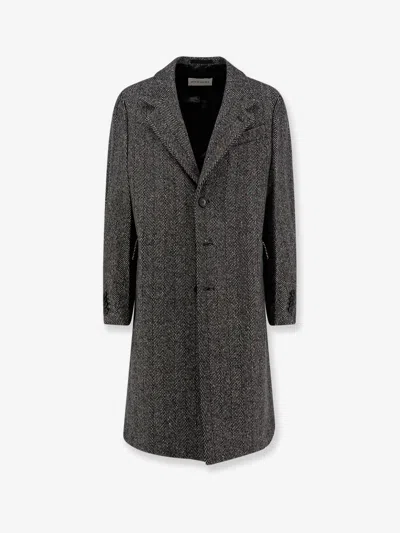 GIVENCHY GIVENCHY MEN WOOL BLEND COAT WITH HERRINGBONE MOTIF