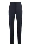 Givenchy Mens Satin-panel Flared Wool-blend Trousers Navy In Blue