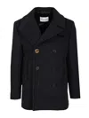 Givenchy Big Lapel Caban Coats Blue In Blue