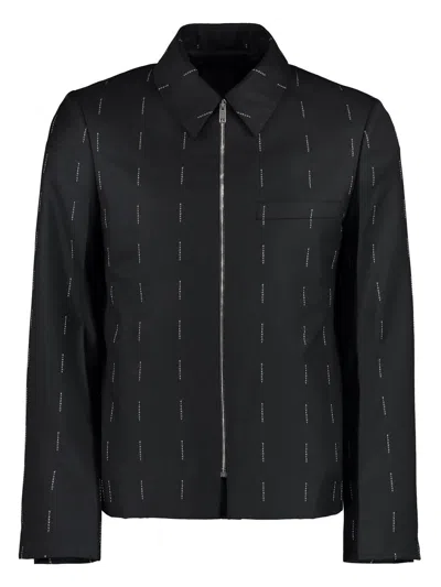 GIVENCHY MEN'S WOOL ZIPPED JACKET
