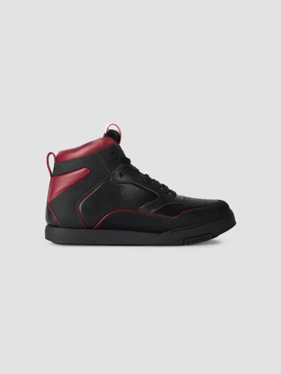 Givenchy Men's Yard High-top Sneakers In Leather In Black Burgundy