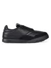 Givenchy Black Calf Leather Bos Taurus Low Top Sneakers In Black