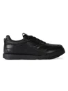 Givenchy Black Calf Leather Bos Taurus Low Top Sneakers In Black