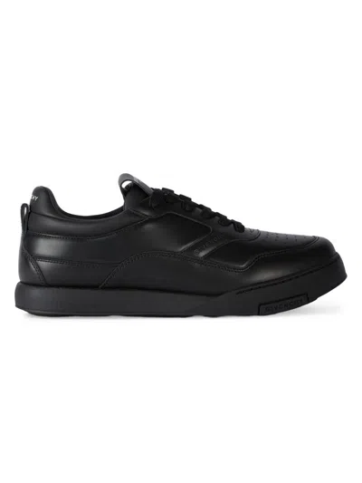 Givenchy Black Calf Leather Bos Taurus Low Top Sneakers In Multi